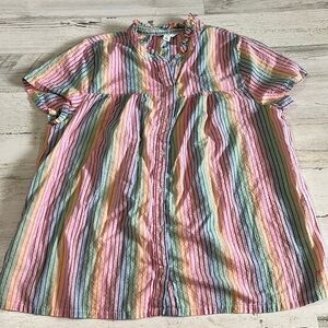 Crown & Ivy Striped Blouse Size L